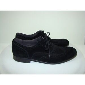 JOHN VARVATOS USA BLACK SUEDE WINGTIP OXFORD SHOES SIZE 13M   C134